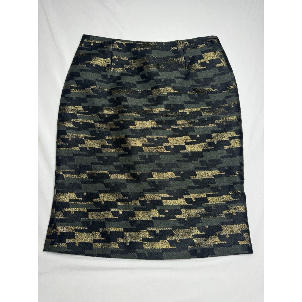 Worth New York Women's Skirt Made In USA Geometric Metallic Colors Size 8‎